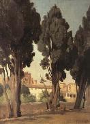 Jean Baptiste Camille  Corot Villeneuve-les-Avignon (mk11) oil painting